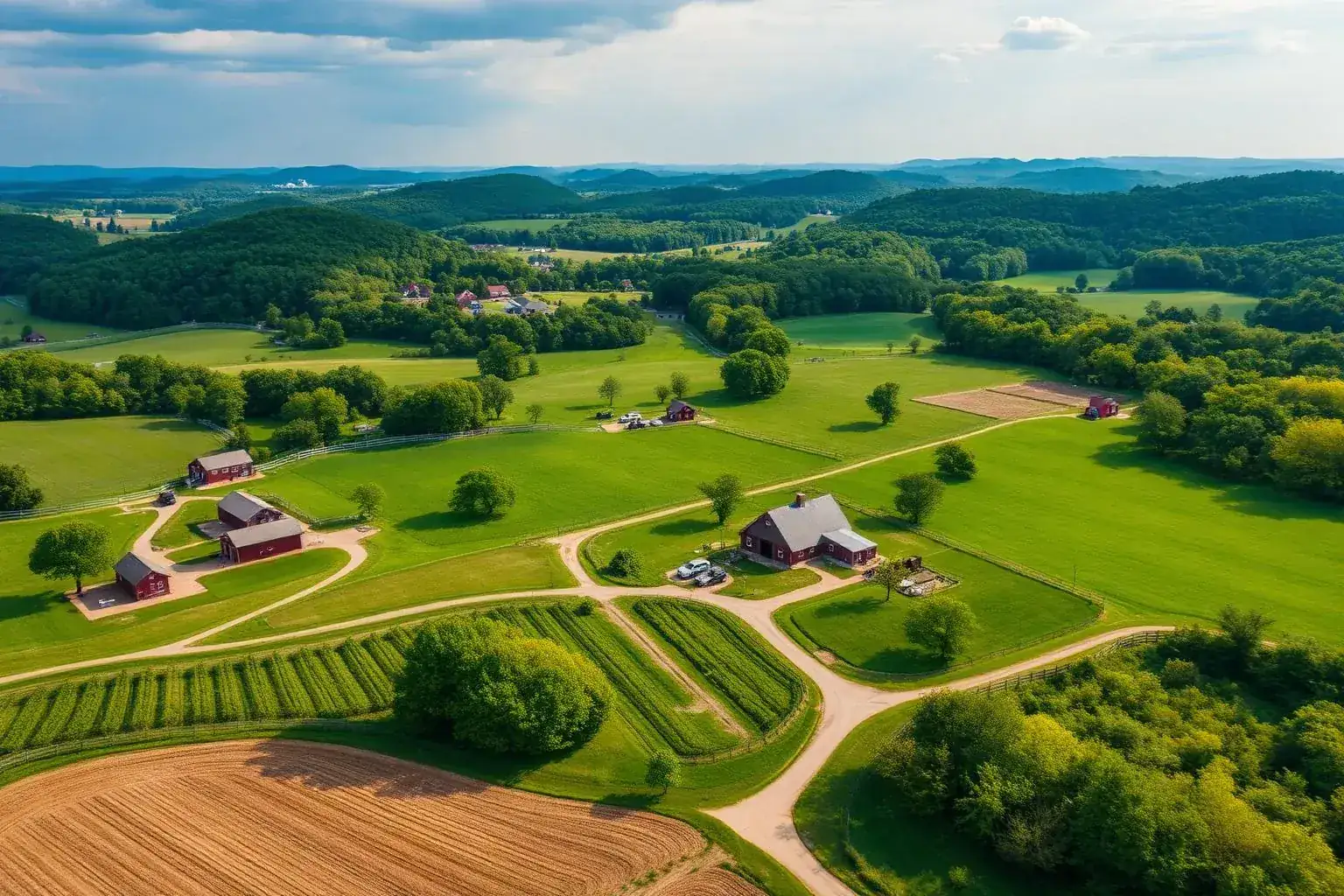 Aerial drone view of Red Hook in Dutchess County — Hudson Valley digital marketing and local SEO service area