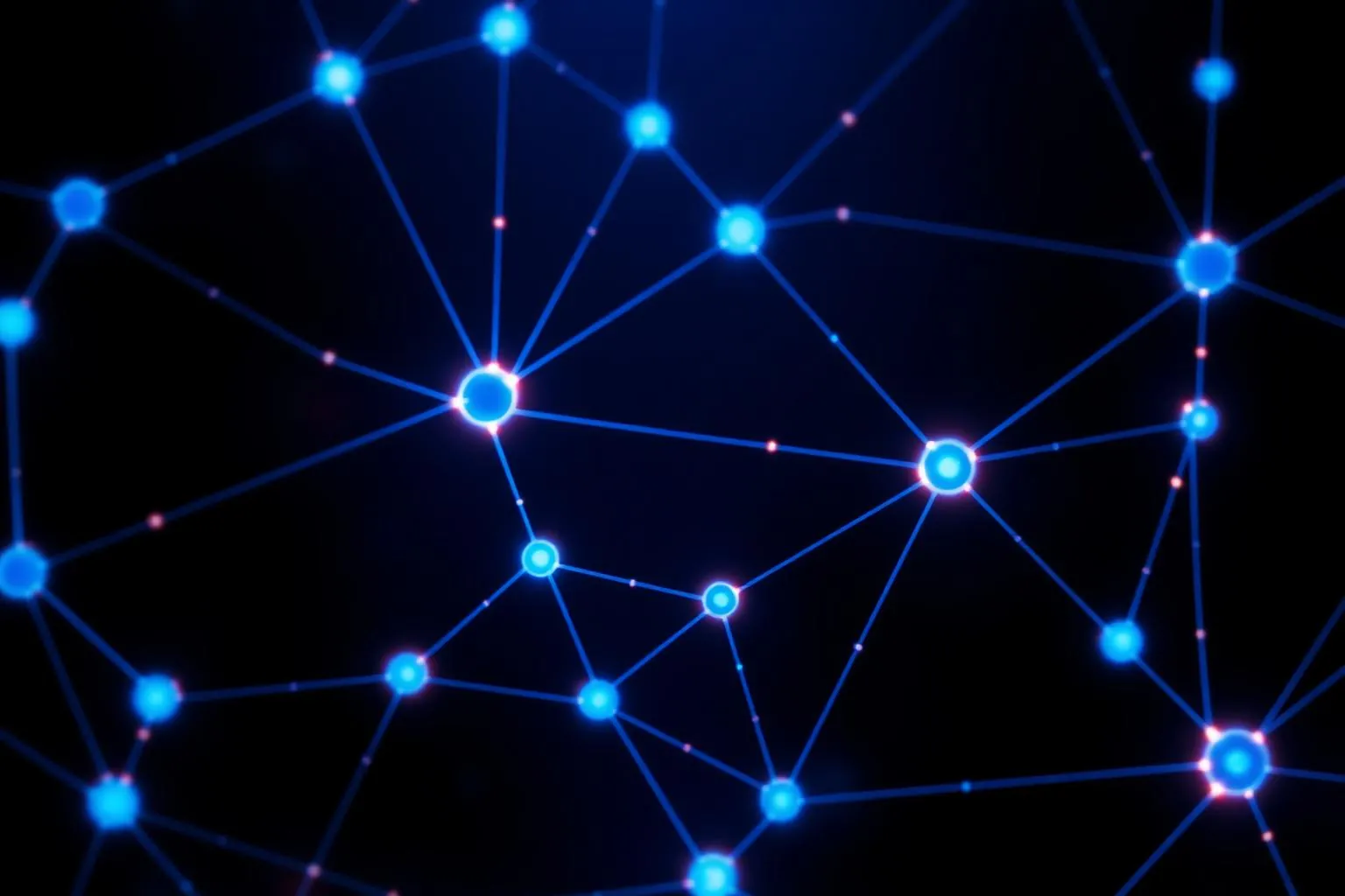 Glowing network of interconnected AI nodes representing Bodhi's AI-first Hudson Valley digital marketing and automation systems